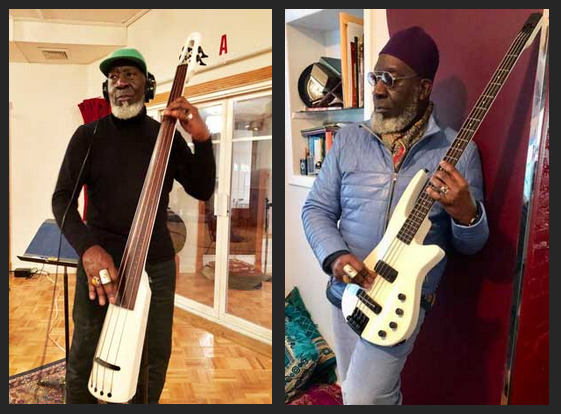 Jamaaladeen Tacuma with the WAV Electric Upright Bass and the WAV Radius Bass Guitar