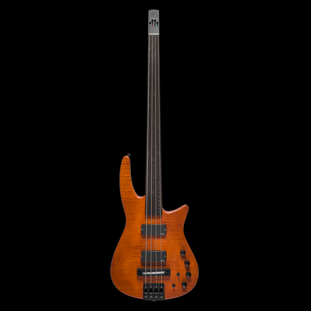 CR4 RADIUS Bass Guitar Amber Satin Fretless