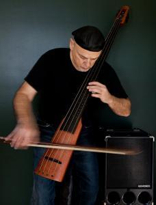 NS Artist Tony Cimirosi bowing a CR Electric Upright Bass