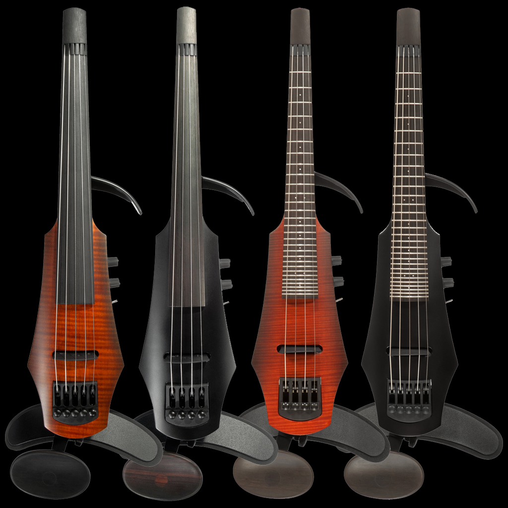 NXTa Violins fretted and standard sunburst and black
