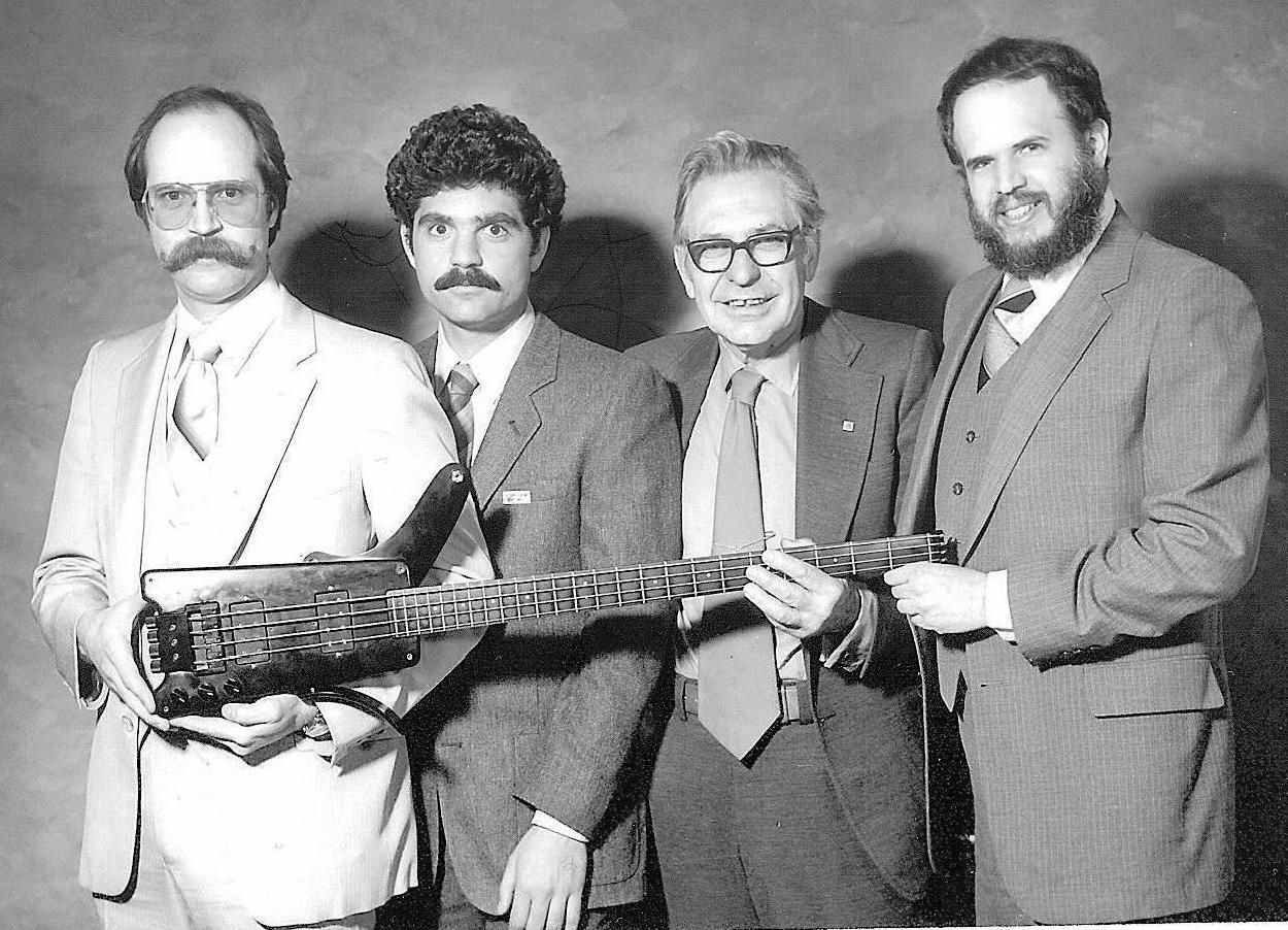 Hap Kuffner, Ned Steinberger, P. Robert Young, and Stanley Jay - the Steinberger Sound Company founders.
